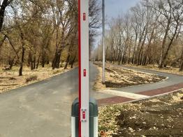 Шлагбаум на парке Строителей